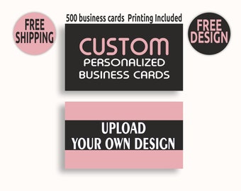 Custom Printed Business Cards  500 Personalized Printing Business Cards FREE Shipping Double-Sided FREE Design 16PT UV Glossy - Matte