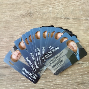 Biglietti da visita trasparenti Instagram, trasparenti, social media, PVC, biglietti in plastica acrilica satinata, biglietti da visita personalizzati immagine 6