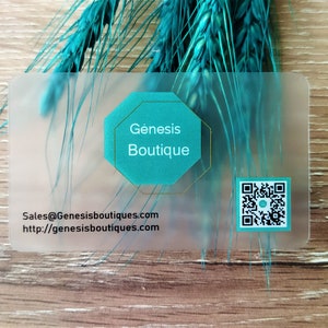 Transparent Business Card, Clear Boutique Card, clothing store, clothing shop, Loyalty, Acrylic Frosty plastic, Real Estate, Calling Card