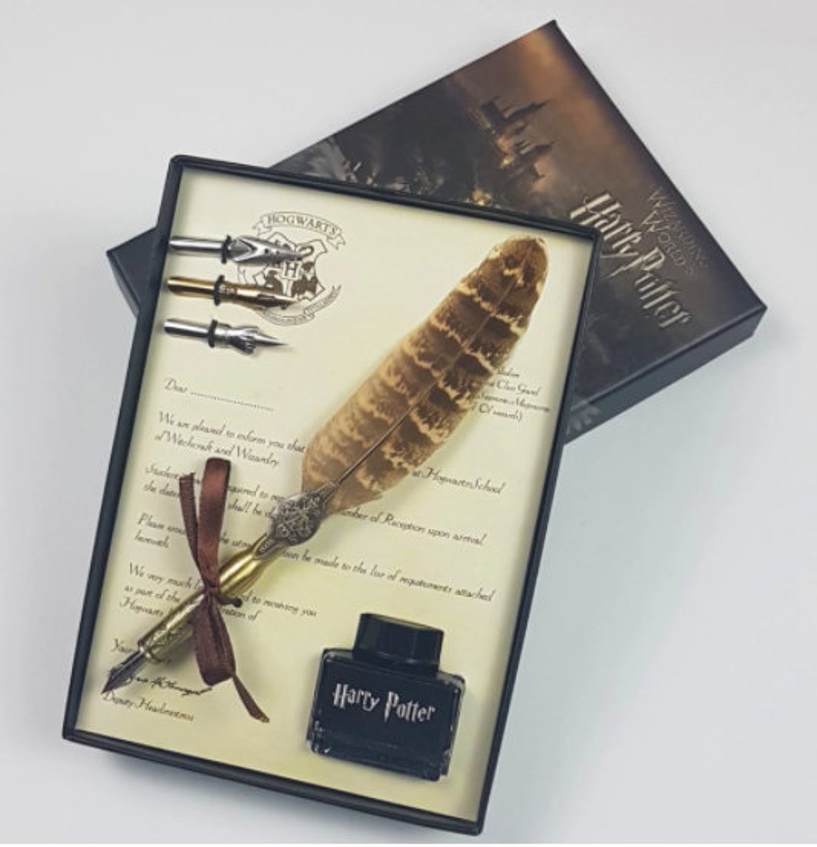 Harry potter feather quil and ink pot Etsy