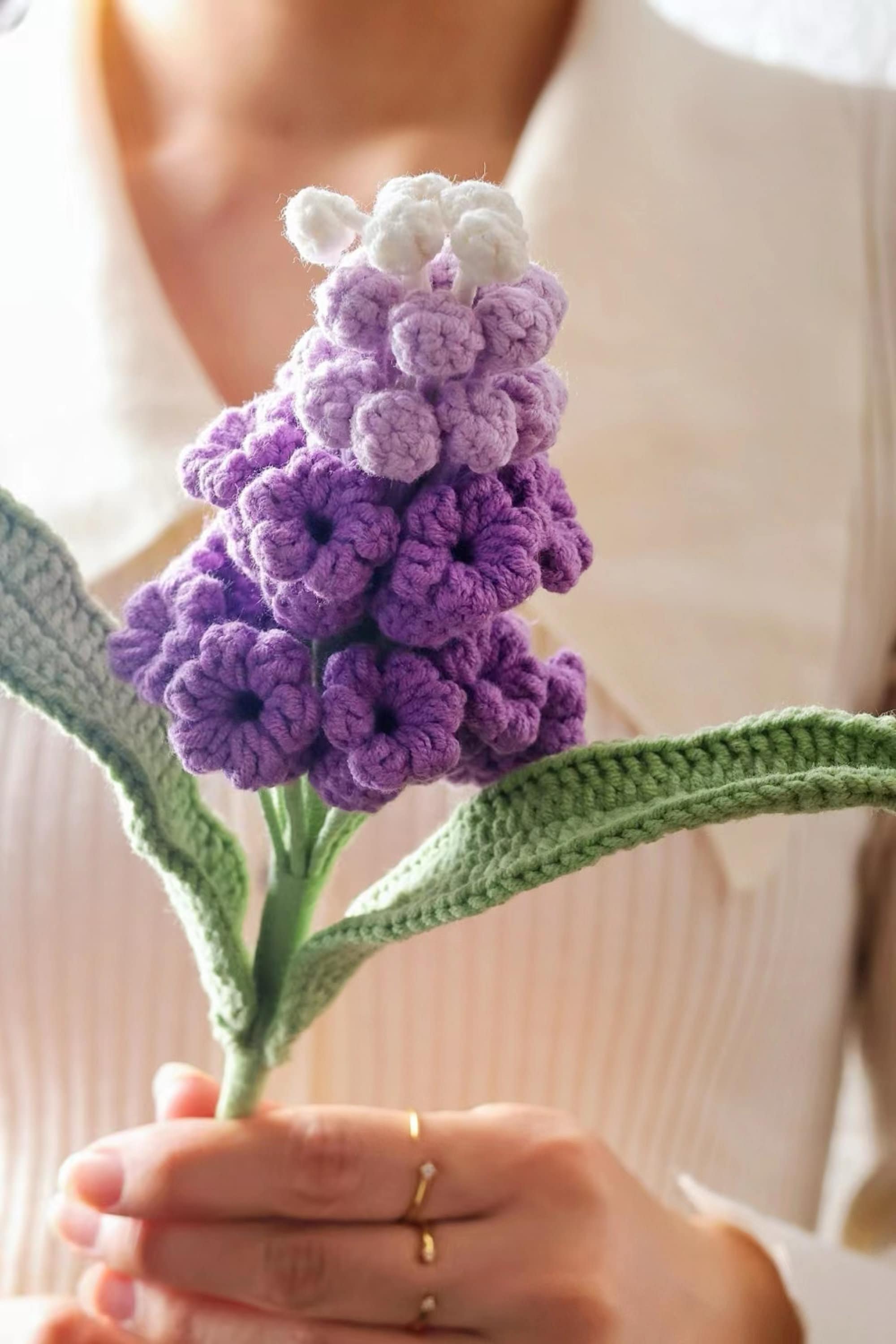Fausses fleurs de jacinthe artificielle en soie, B... - Grandado