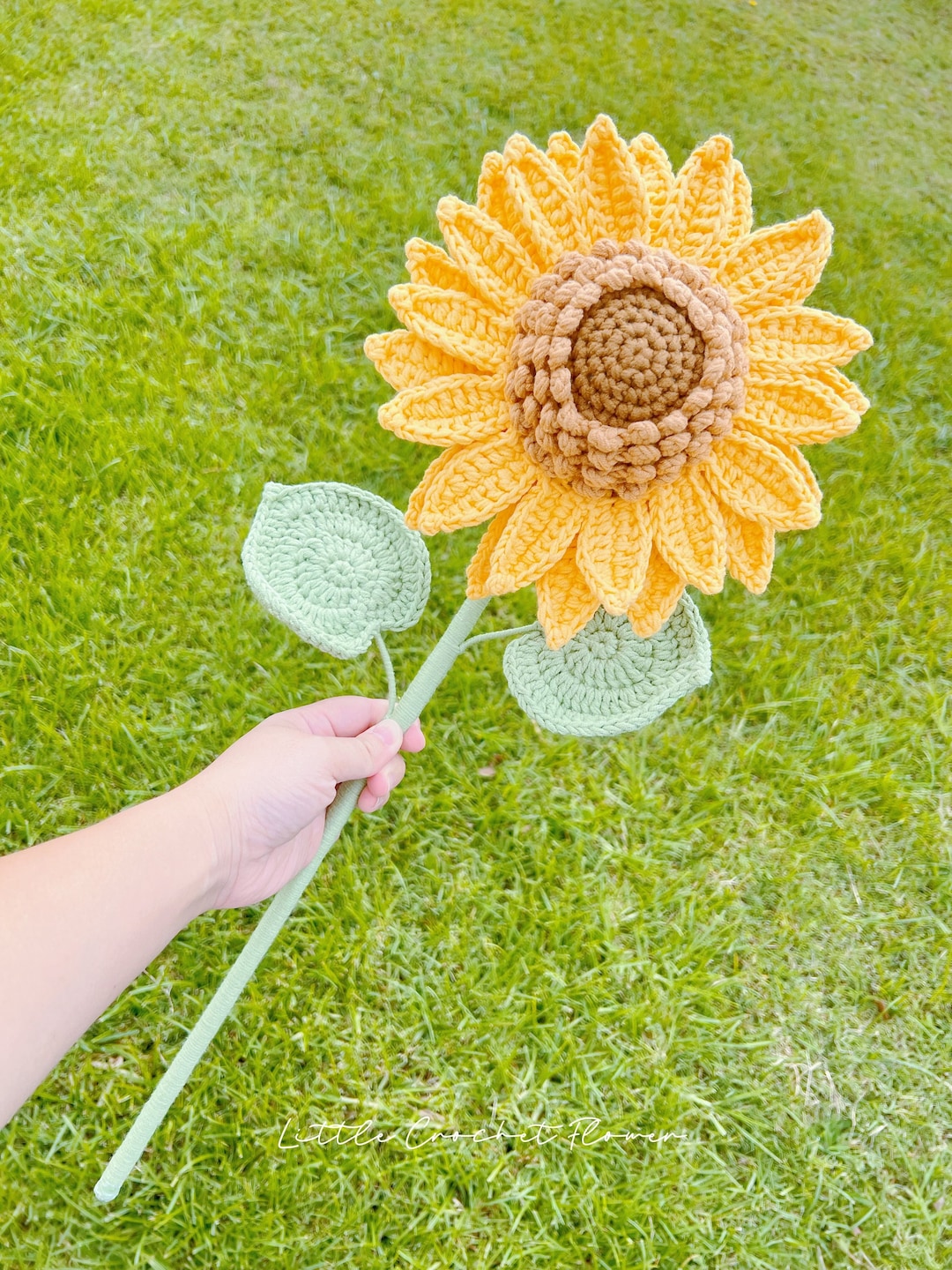 Crochet GIANT Sunflower Flower Bouquethand Madepersonalized Etsy