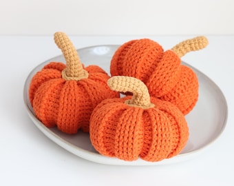 Citrouilles au crochet, citrouilles en tricot, décoration de citrouille, décoration d'Halloween, décoration de Thanksgiving, citrouilles colorées, citrouilles faites à la main, décoration d'automne