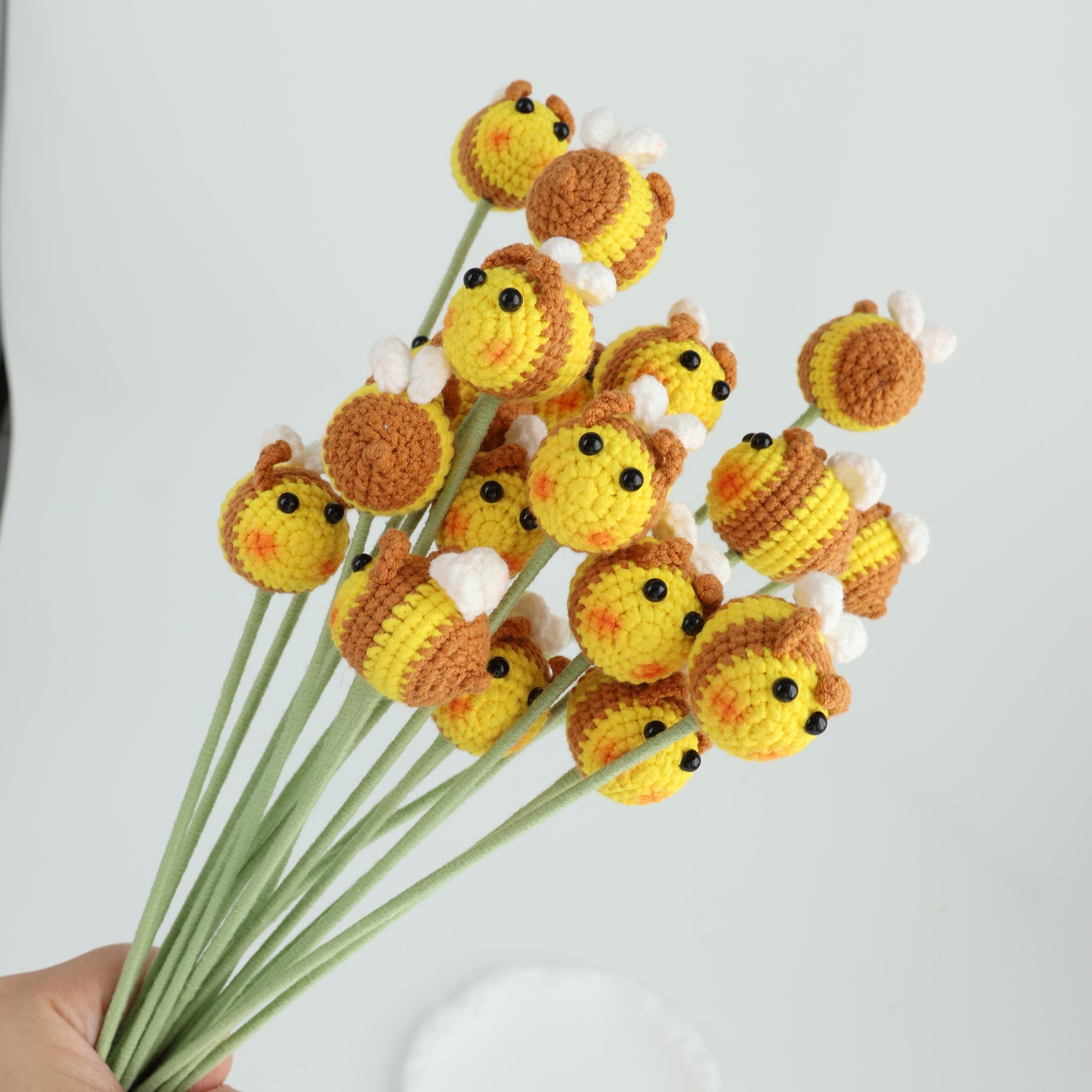 WORKER BEE & BUMBLEBEE セット Handmade Crochet Bee Gift Decor Bumblebee Decor Handmade Plush Bee
