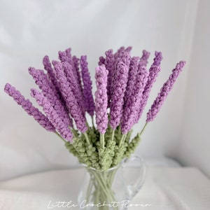 One lavender, crochet lavender flower, hand made, personalized gift for teacher, home decoration, desk decoration, crochet lavender image 2