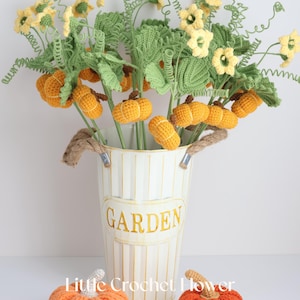 Crochet pumpkin bouquet, handmade pumpkin, fall gift, fall Home Decor, Halloween pumpkins, Thanksgiving decor, knitted Halloween decorations