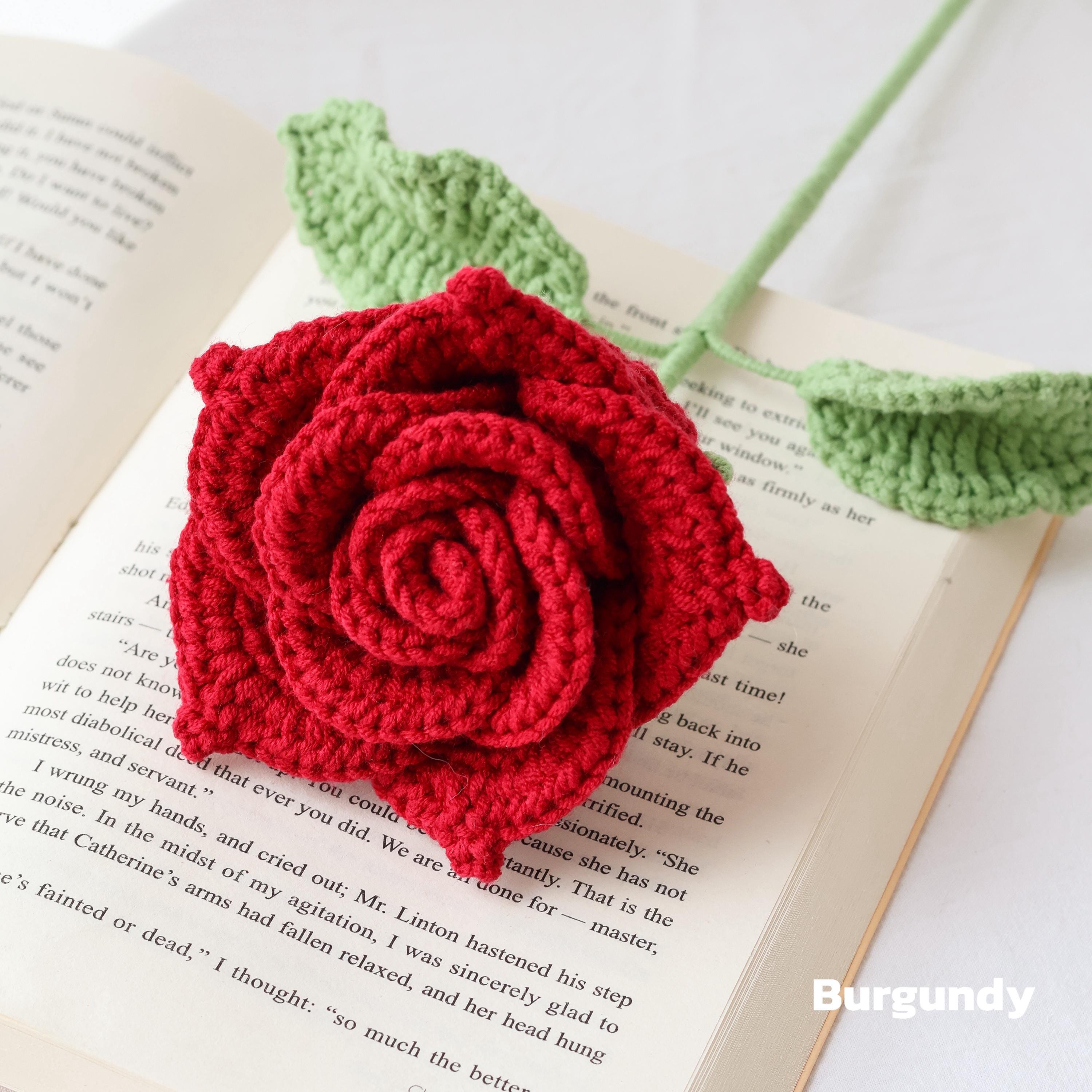 Crochet Red Rose Pink Rose, Handmade Rose, Personalized Gift for