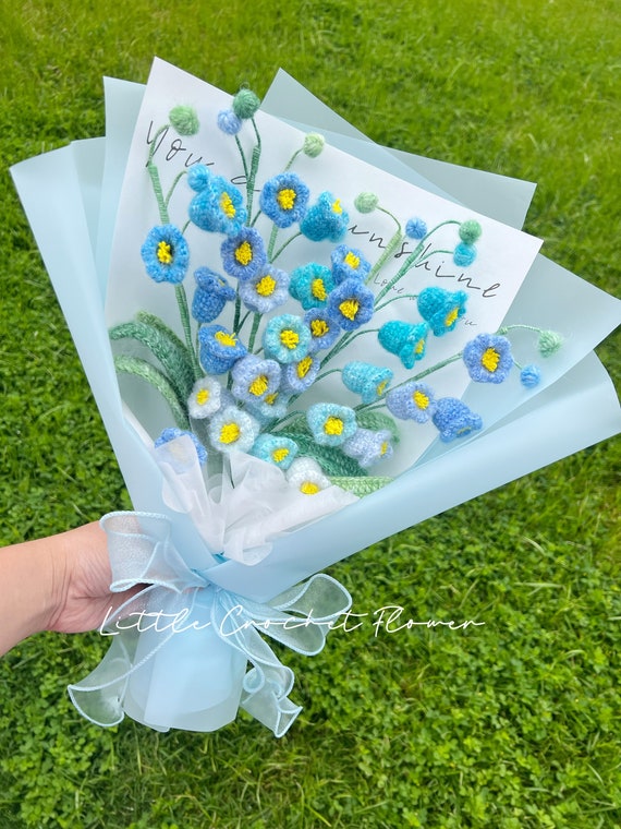 かぎ針編みのスズランの花束セット6/9、手作り、お母さん、友達への