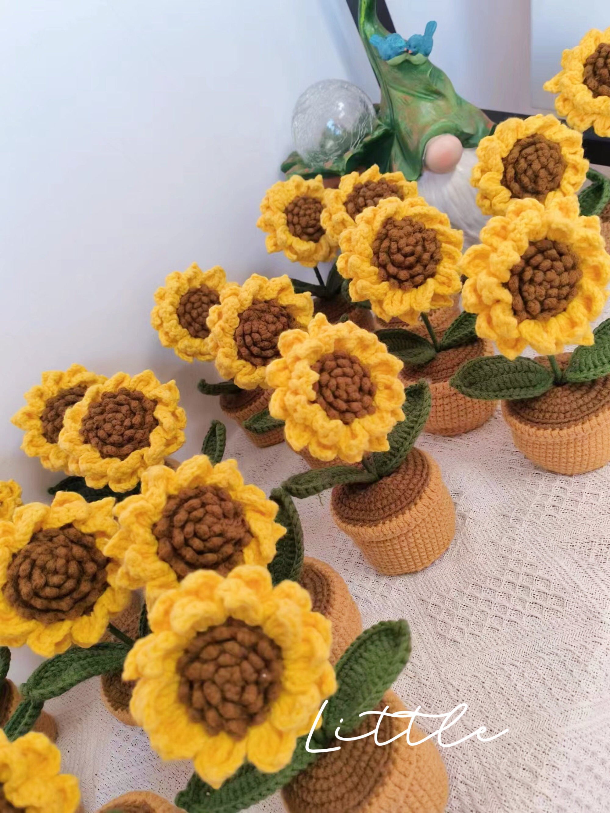 Crochet Mini Sunflower in the Pot Hand Made Personalized Gift Etsy