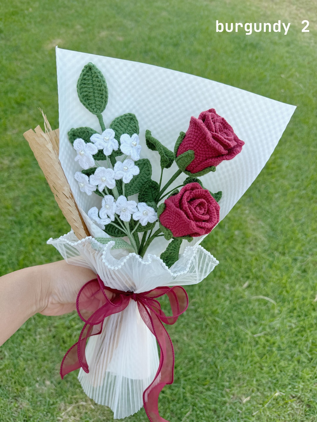 Rosa Eterna All'Uncinetto Fatta A Mano – Regalo Romantico Per Anniversario, San Valentino O Matrimonio, 13x7x5 Cm