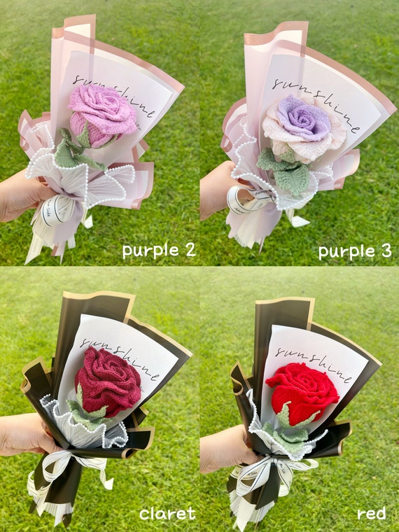 DIY Whole Kits For Ribbon Rose Flowers Bouquet Girlfriend Mother