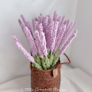 One lavender, crochet lavender flower, hand made, personalized gift for teacher, home decoration, desk decoration, crochet lavender light purple