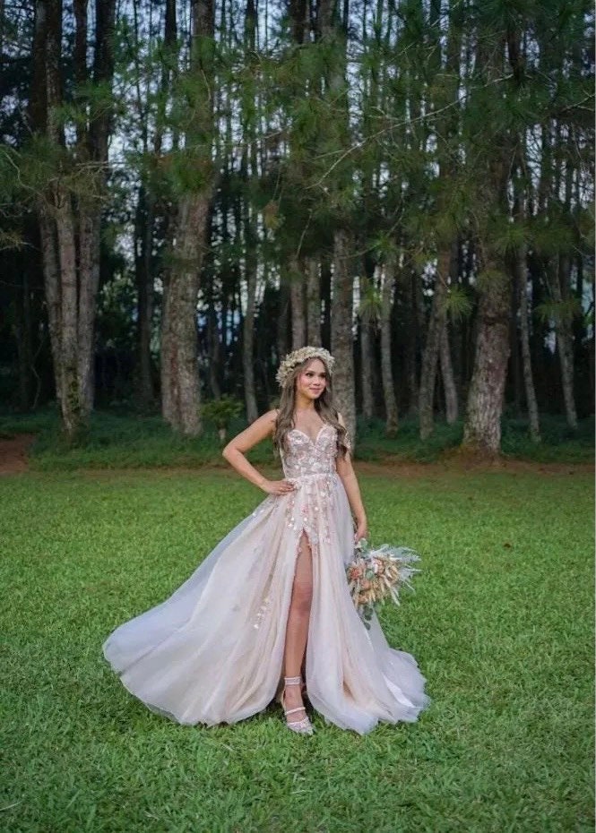 Floral Wedding Dress floral Pattern Party Dress Party Dress Etsy UK