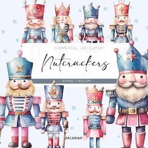 Christmas Nutcracker Clipart Pack Watercolor Christmas Clipart Png Winter Clipart Nutcracker Png Nutcracker Ballet Scandinavian Christmas