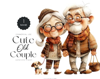 Cute Old Couple Clipart Cute Grandparents Happy Senior Citizen Clipart Cheerful Granny Funny Retired People Png Dancing Old Lady Clipart