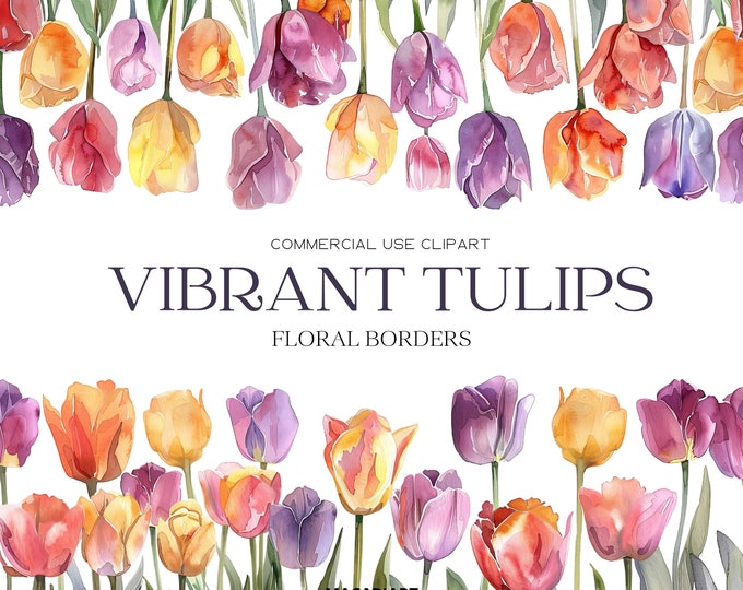 Watercolor Tulips Clipart Spring Flowers Tulip Png Watercolor Flower ...
