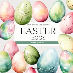 Easter Eggs Watercolor Clipart Happy Easter Png Floral Clipart Spring Clipart Pastel Easter Eggs Png Digital Download Paper Craft