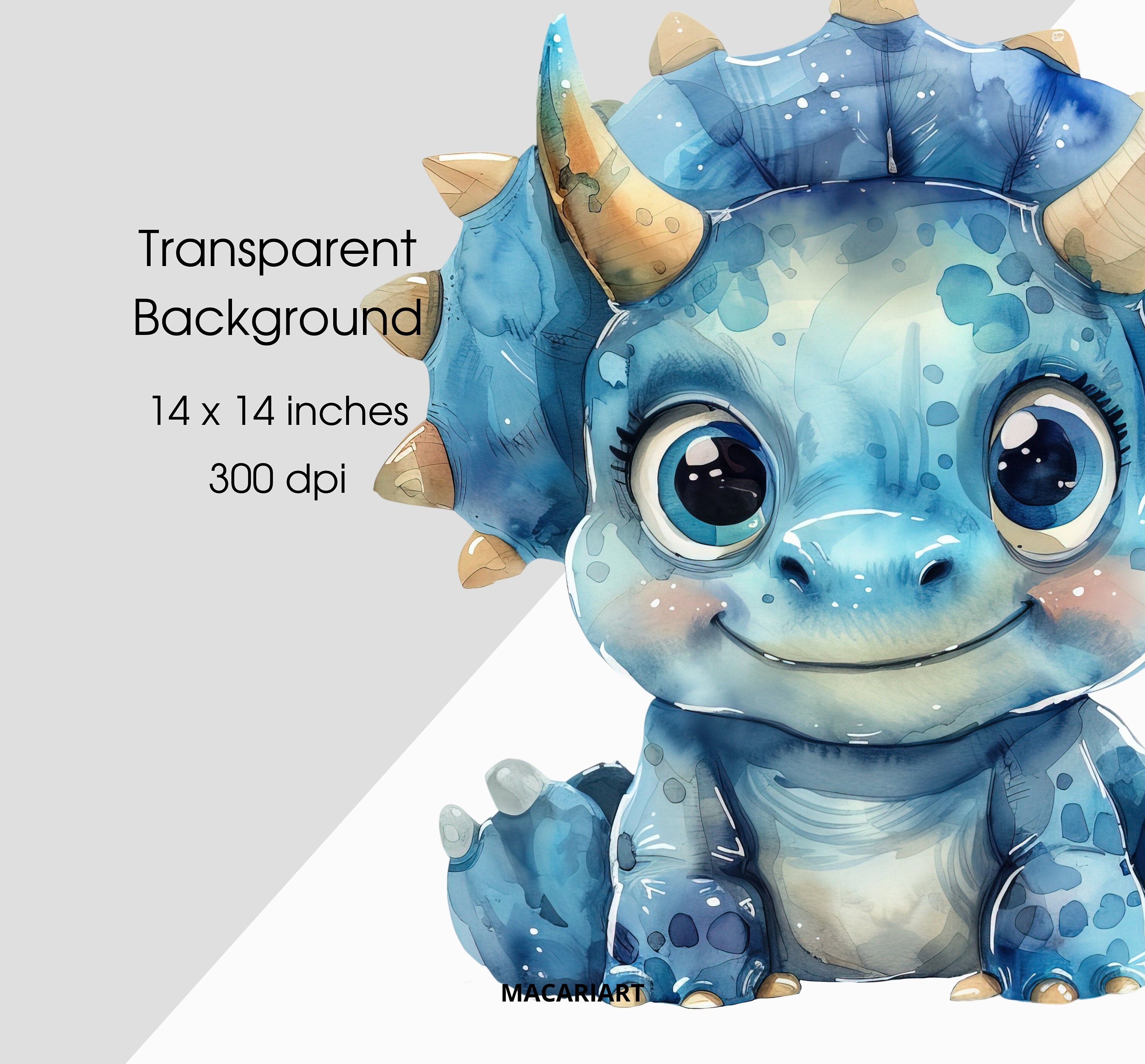 Cute Baby Dinosaur Clipart Watercolor Dino Baby Shower Dinosaur Png ...
