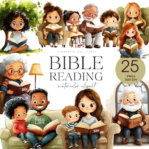 Bibellese Clipart, Frau Lese Bibel, Bibelstudie Clipart, Bibel Kinder, Bibelgeschichte, religiöse Clipart, christliche Mama Papa, Bibel Png