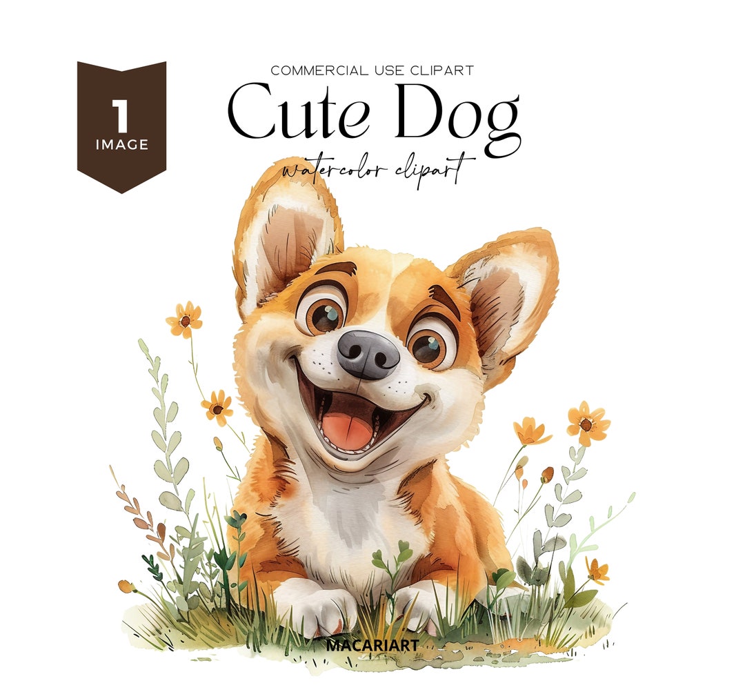 Cute Dog Clipart Dog Breeds Png Puppy Clipart Cartoon Dog Bundle Cute ...