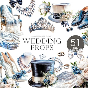 Bruiloft tijdlijn clipart, bruiloft dag elementen, trouwdag clipart, klassieke bruiloft clipart, hoed, corsages, ringen, kroon, bloemen clipart