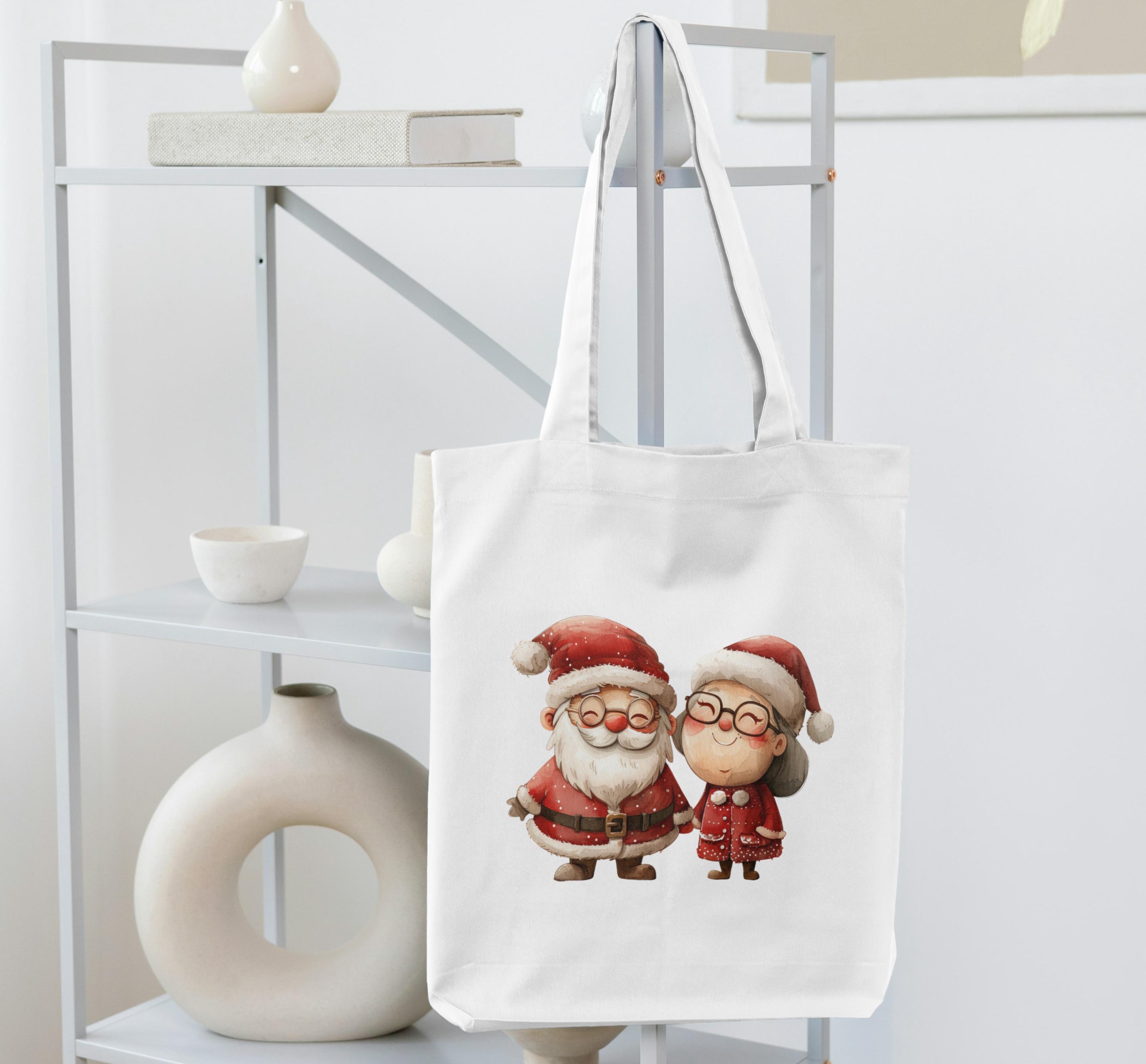 サンタとサンタクロース夫人のクリップアート クリスマス ホリデー PNG