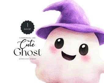 Lindo fantasma Clipart Fantasma de Halloween Png Fantasma espeluznante Acuarela Clipart de Halloween Fantasma boho Halloween Png Temporada espeluznante Vibraciones de otoño