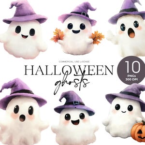 Cute Ghost Clipart Halloween Ghost Png Spooky Ghost Watercolor Halloween Clipart Boho Ghost Halloween Png Spooky Season Autumn Vibes