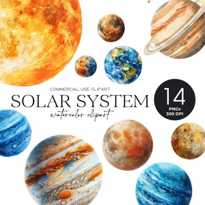 Realistische zonnestelsel clipart pack planeten png universum clipart planeten Galaxy clipart aarde clipart ruimte bundel aquarel ruimte clipart