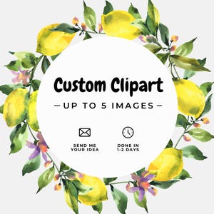 Benutzerdefinierte Clipart, 1 bis 5 PNG-Bilder, hochwertige transparente PNG, Aquarell kundenspezifische Bestellung, kommerzielle Nutzung, exklusive Bilder, personalisierte Kunst