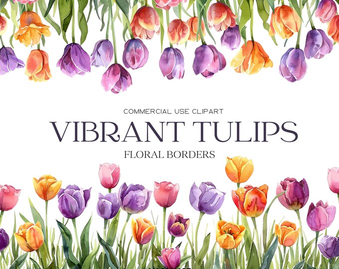 Watercolor Tulips Clipart Spring Flowers Tulip Png Watercolor Flower ...