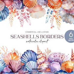 Seashell Border Clipart Sea Theme Border Ocean Decor para hacer tarjetas Seashell Png Nautical Clipart Seashell Frame Summer Clipart Coral Reef