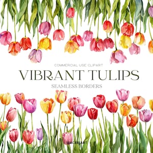 Acquerello Tulipani Clipart Fiori di primavera Tulipano Png Acquerello Fiore Clipart Primavera Floreale Clipart Matrimonio Invito Uso commerciale Png digitale