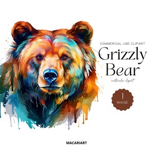 Grizzly Bear Clipart Bear Mountains Png Bear Sublimation Png Bear Silhouette Wildlife Art Wild Animal Clipart Animal Print Commercial Use