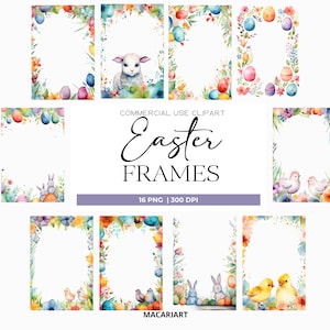 Aquarell Ostern Rahmen Clipart Blumenrand Clipart Blumen Ostern Png Küken Rahmen Frühlingsrahmen Osterhase Rahmen Png Kommerzielle Nutzung