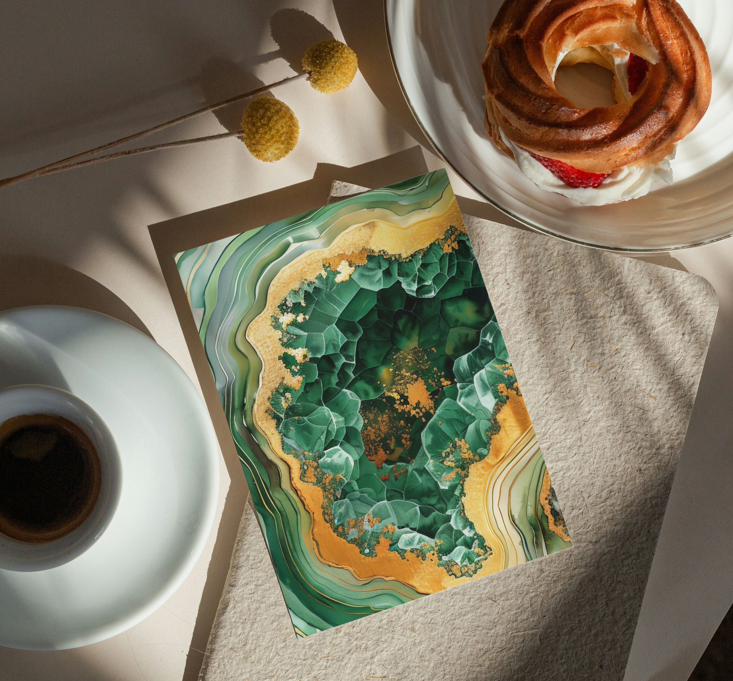 Green Agate Border Clipart Gold Glitter Green Marble Border Geode ...