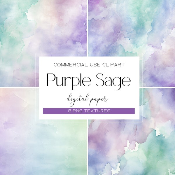 Purple Sage Abstract Texture Clipart Lavender Pastel Watercolor Backgrounds and Textures Neutral Textures Watercolor Washes Green Liquid Ink