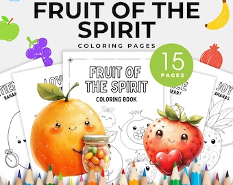 Fruit Of The Spirit Coloring Book, Bible Coloring Pages, The Fruit Of The Spirit Bible Story, Kids Bible Study, Biblical Character Color