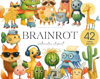 Brainrot Characters Clipart, Funny Italian Brainrot, Funny Meme Characters, Cute Doodle Nursery, Bombardino, Crocodilo, Tralalero Tralala