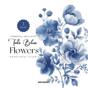 Floral Blue Toile De Jouy Clipart Watercolor Toile Flowers Clipart Invitation Toile De Jouy Clipart Bridal Shower Png Chinoiserie Clipart