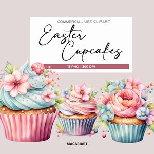 Ostern Cupcake Clipart Ostern Süßigkeiten Png Pastell Frühling Cupcakes Aquarell Cupcake Clipart Ostern Lebensmittel Clipart Ostereier Bäckerei Clipart