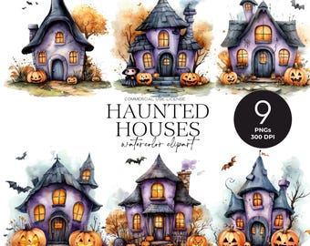 Haunted House Clipart Spooky Halloween Gothic Haunted House Png Halloween Party Decor Trick or Treating Commercial Use Digital Download