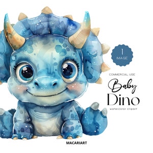 Lindo bebé dinosaurio clipart acuarela Dino bebé ducha dinosaurio png vivero clipart T Rex Dino clipart digital descargar invitación de álbum de recortes