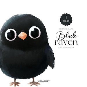 Cute Raven Clipart Watercolor Witches Raven Png Black Raven Halloween Animals Crow Clipart Spooky Halloween Png Bird Clipart Transparent Png