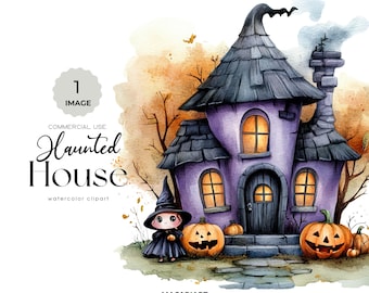 Haunted House Clipart Spooky Halloween Gothic Haunted House Png Halloween Party Decor Trick or Treating Commercial Use Digital Download