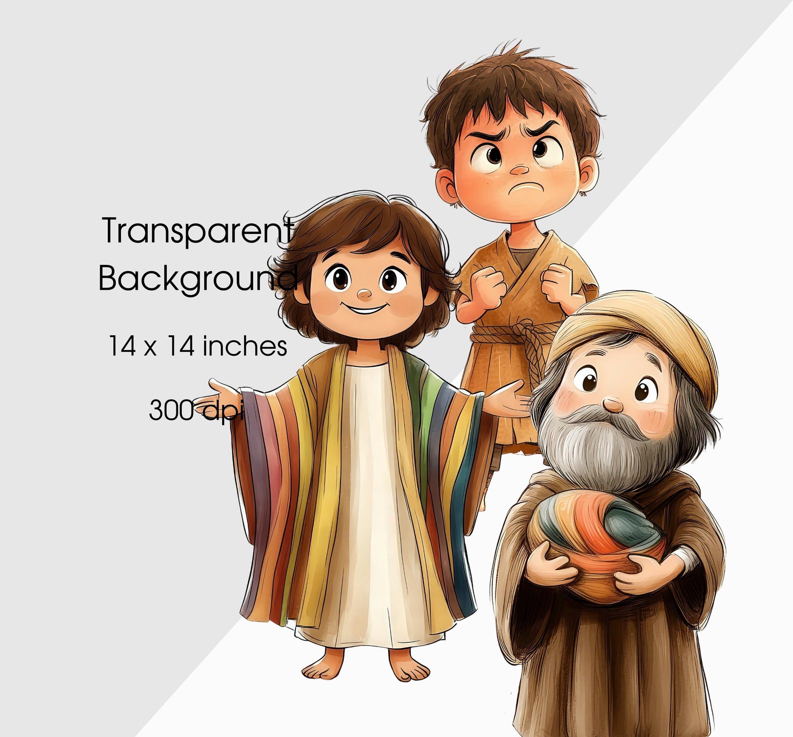 Joseph and His Coat of Many Colors Clipart, Joseph the Dreamer Bible ...