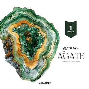 Könnte beinhalten: Grüner Achat mit goldenen Adern, ein Naturstein mit einem geschichteten Muster. Dieses digitale Clipart-Bild ist perfekt für Bastelprojekte, Einladungen und mehr.