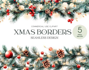 Christmas Tree With Lights Garland Clipart Christmas Seamless Border Merry Christmas Png Scandi Design Christmas Frame Holiday Border Png