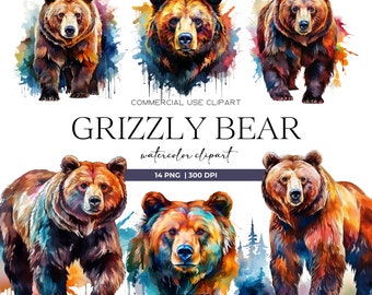 Grizzly Bear Clipart Bear Mountains Png Bear Sublimatie Png Bear Silhouette Wildlife Art Wild Animal Clipart Animal Print Commercieel gebruik