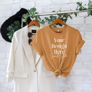 Toast Bella Canvas 3001 Hanging Mockup, Bella Canvas T-Shirt Mockup, Toast Hanging Bella Canvas 3001 Tshirt Mock Up | Toast Hanging Bella